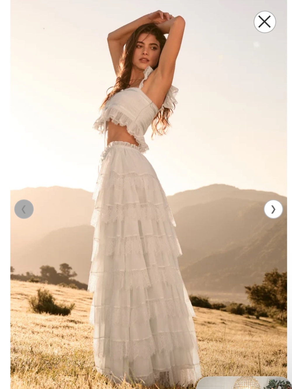 Altar'd State Radena sky blue skirt - Picture 6 of 6